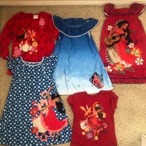 Disney Store Elena of Avalor Sleep Gown / Swim Dress Shirt Lot Girls S Small 5/6